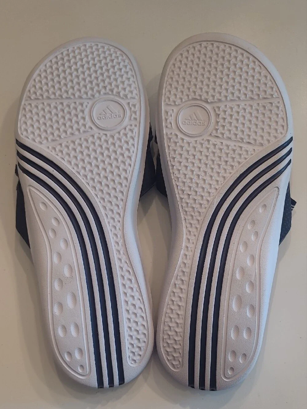 Adidas Slip On Slides Adjustable Open Toe Comfort Foam Bed Rubber Sole Sandal